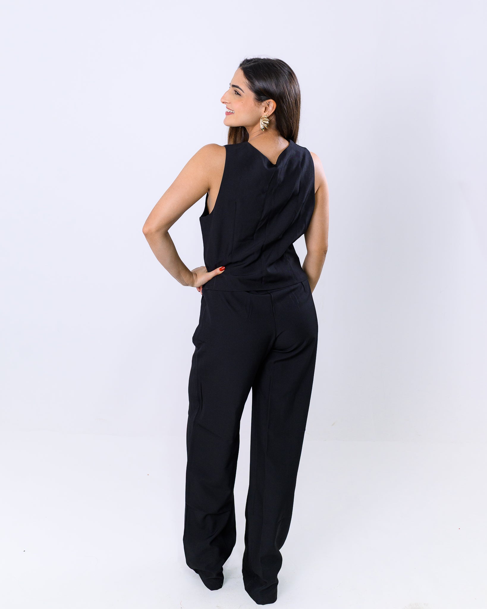 Conjunto Calça e Colete Alfaiataria Carla