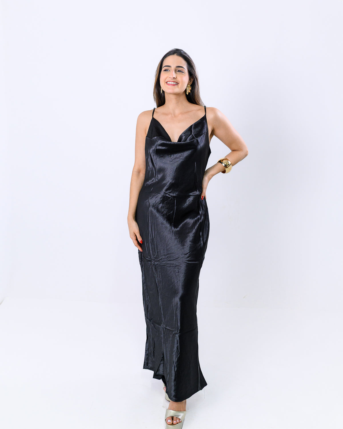 Vestido Longo Cetim Sandy