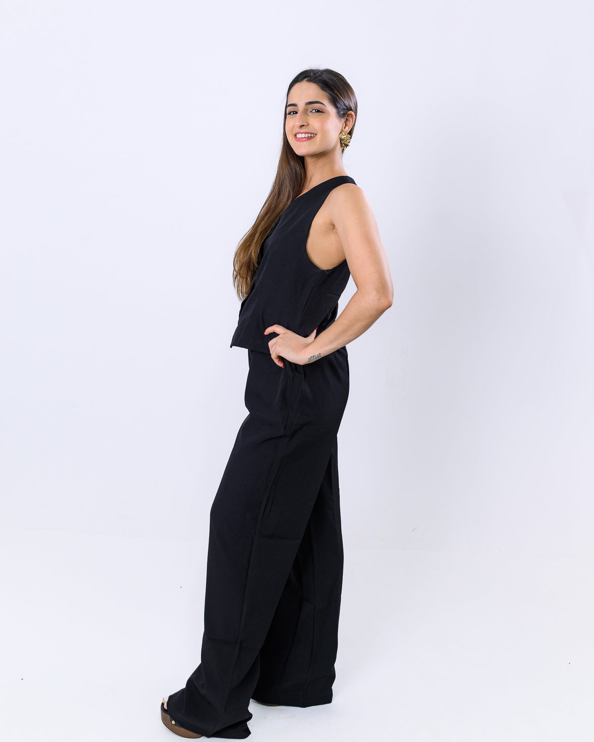 Conjunto Calça e Colete Alfaiataria Carla