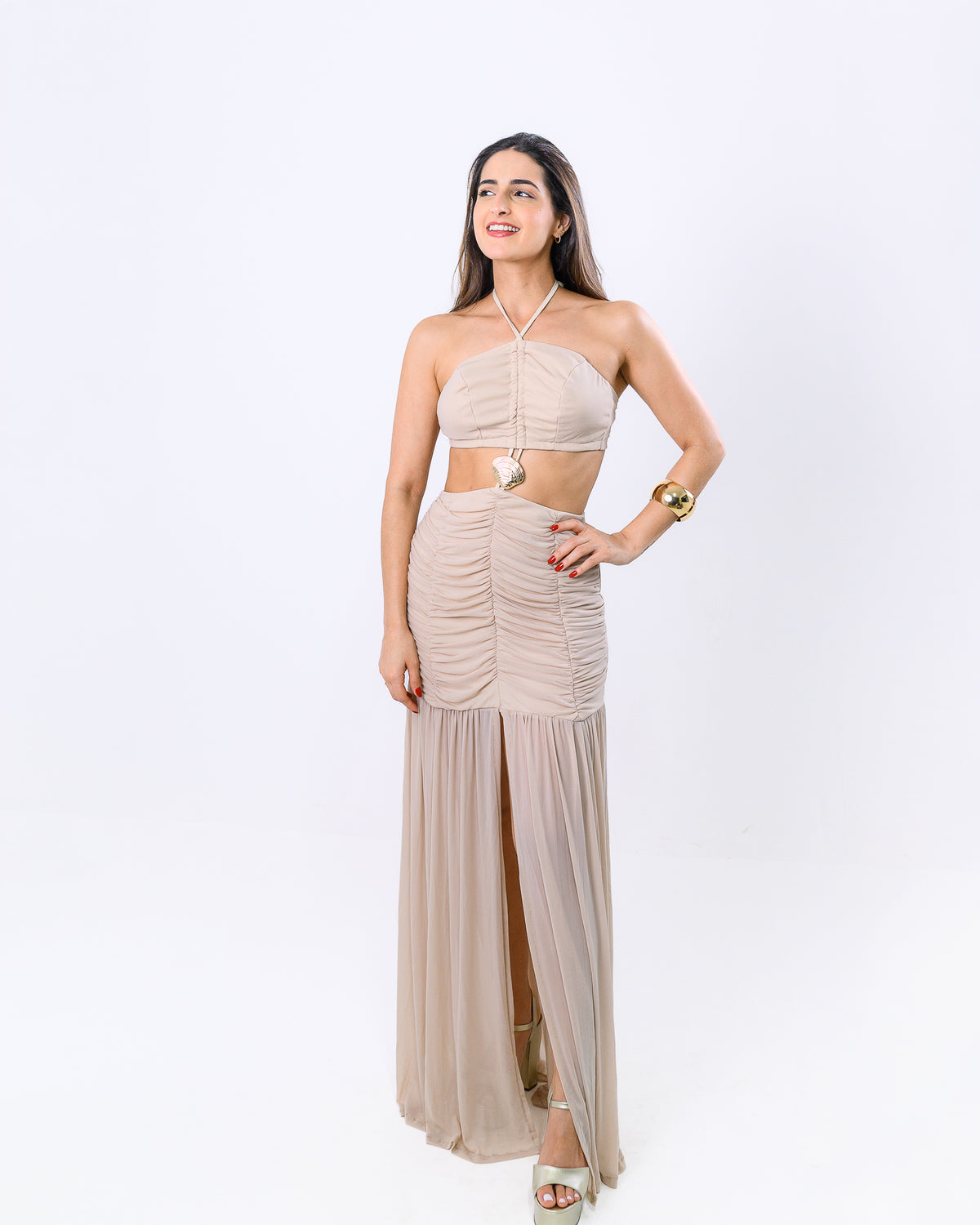 Vestido Longo Tule Alba