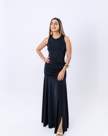 Vestido Longo Franzido Bianca