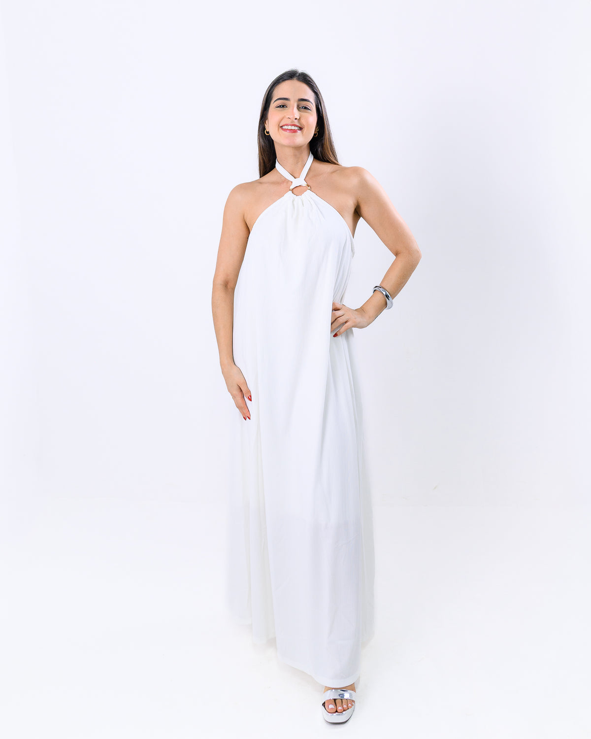 Vestido Longo Canelado Poly