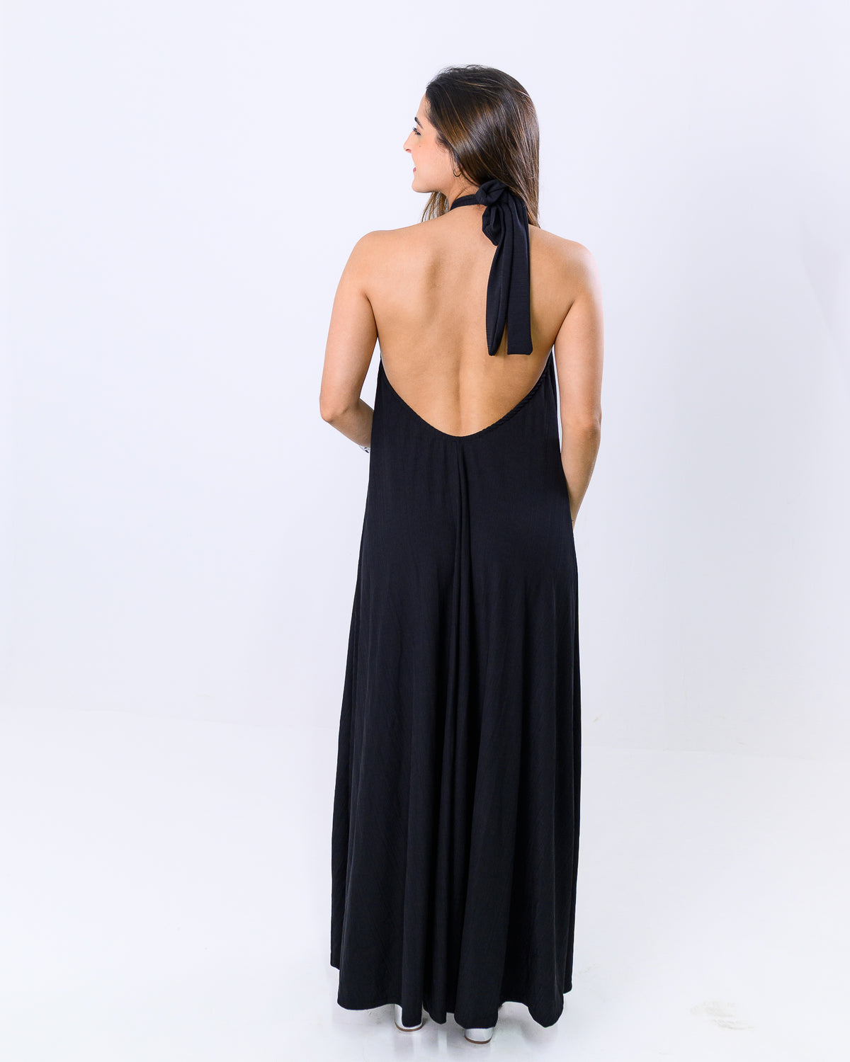 Vestido Longo Canelado Poly