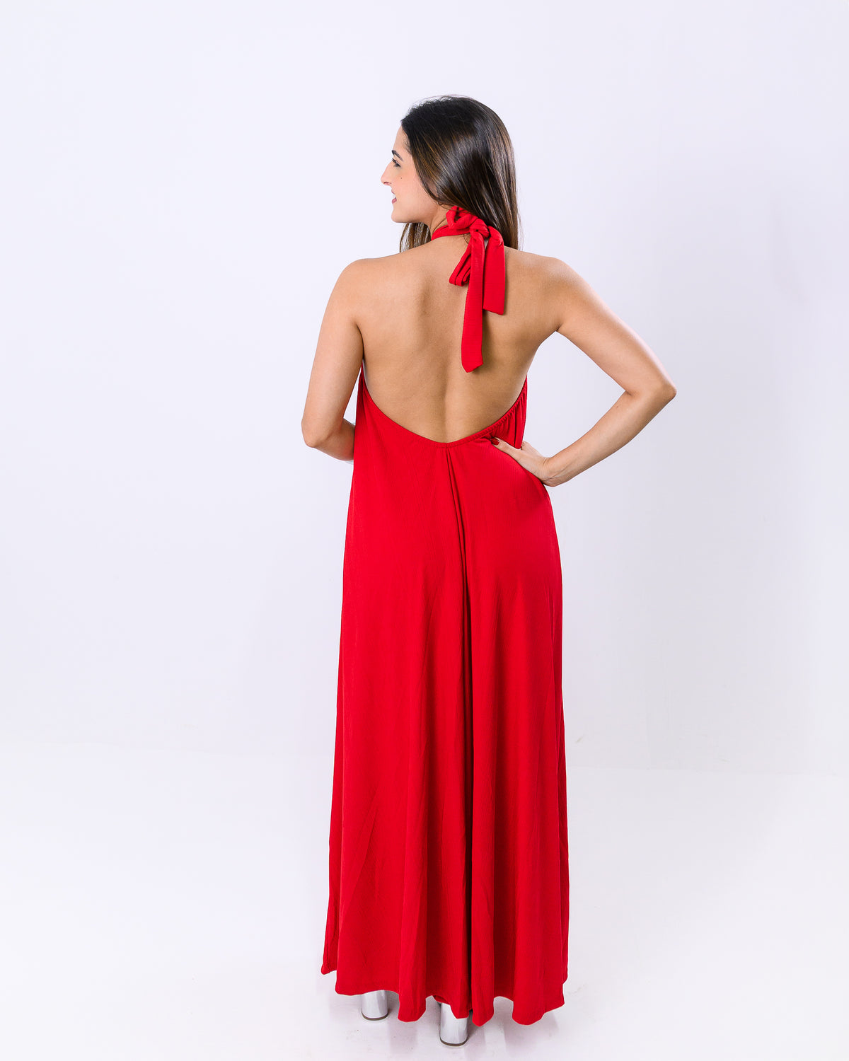 Vestido Longo Canelado Poly