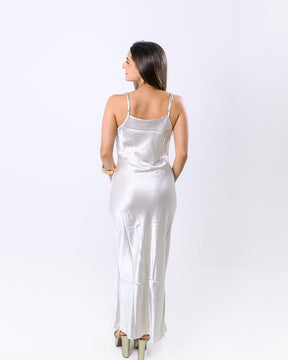 Vestido Longo Cetim Sandy