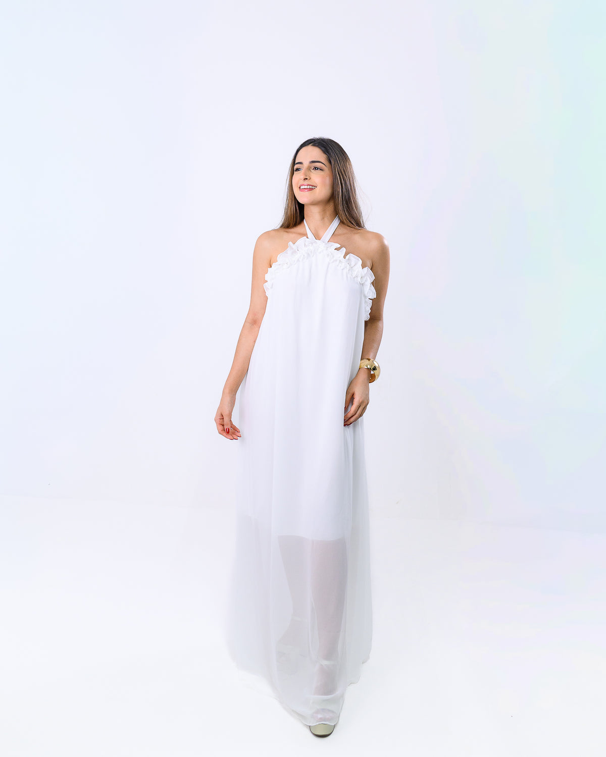 Vestido Longo Crepe Stefanie
