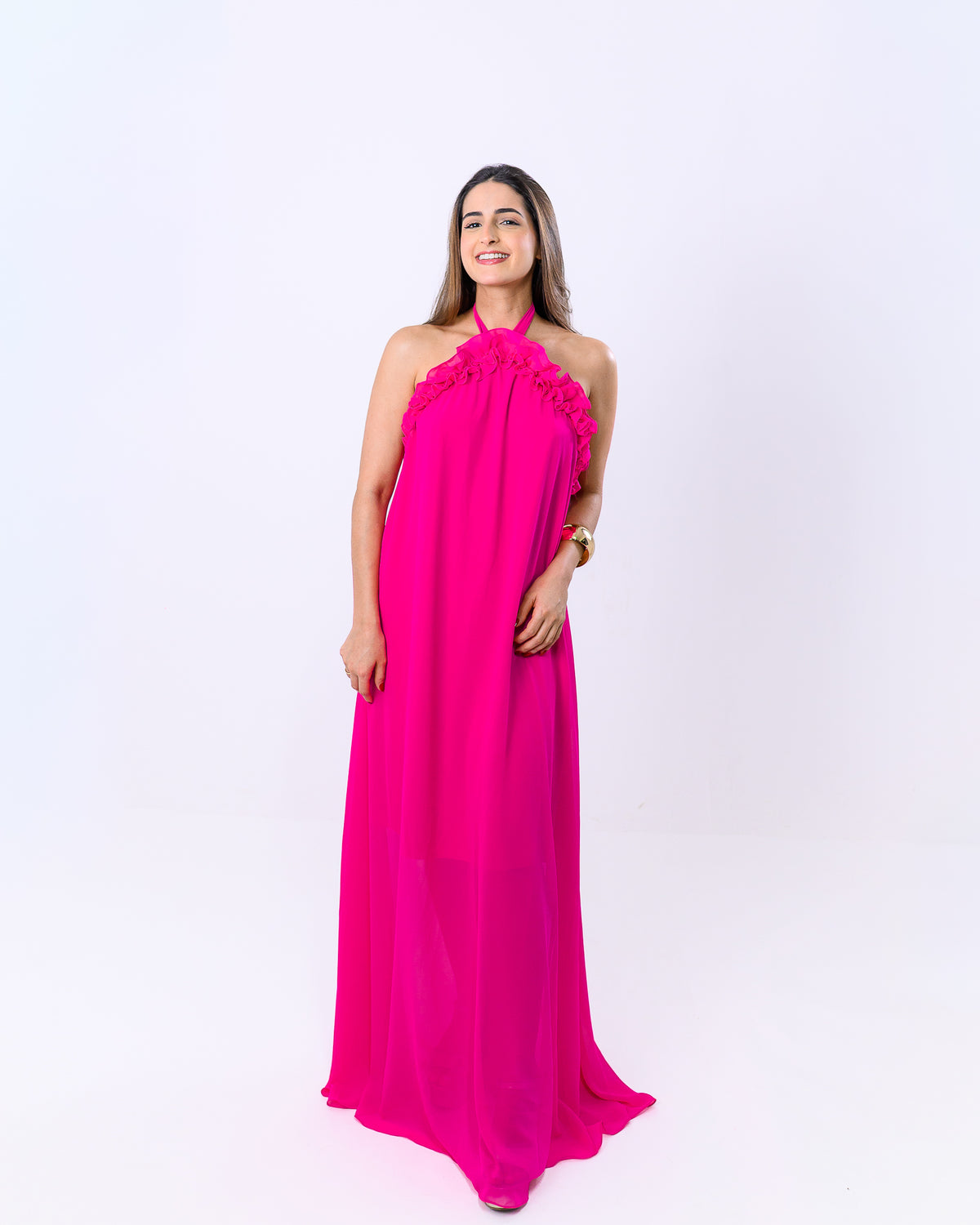 Vestido Longo Crepe Stefanie