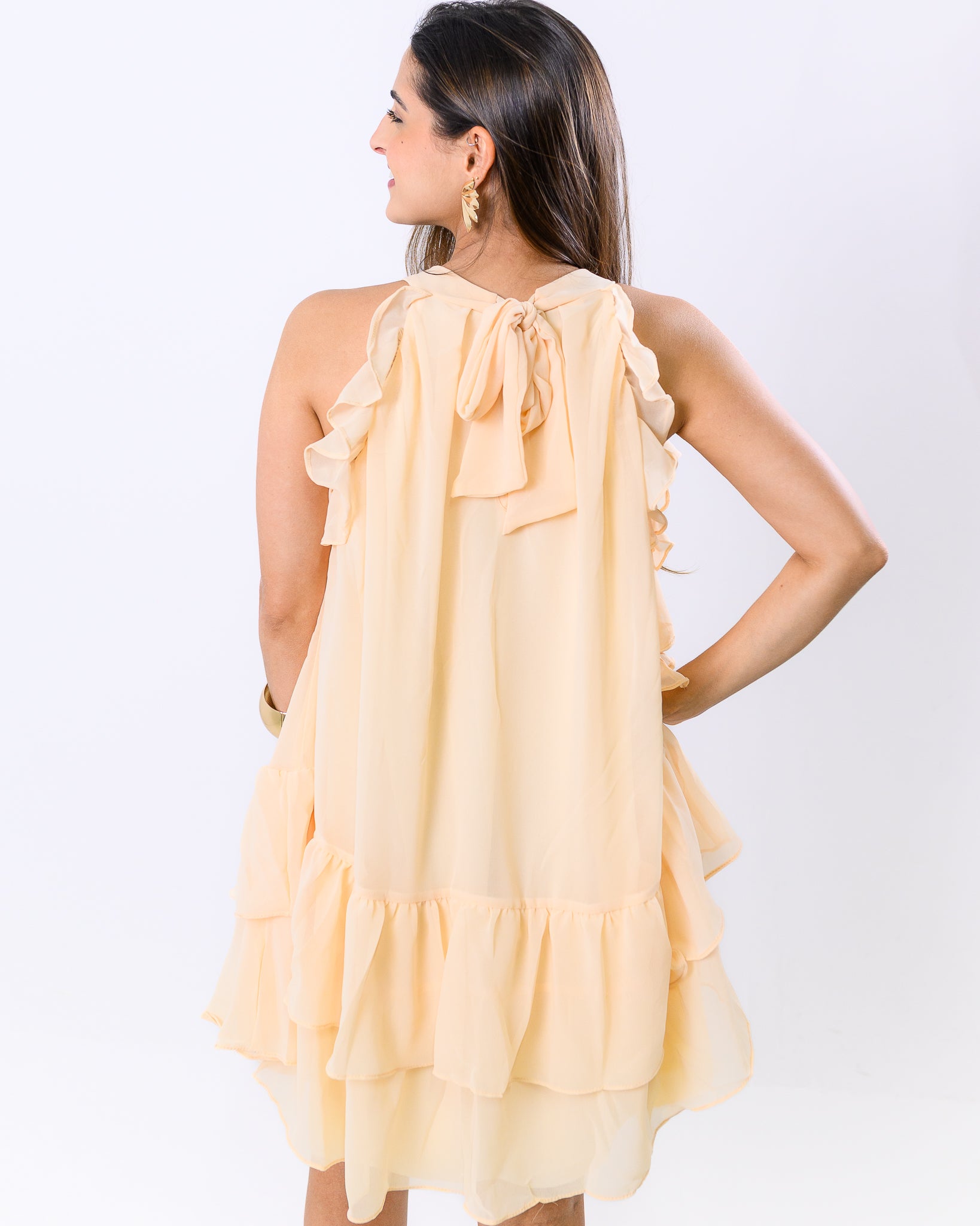 Vestido Midi com Babado Tainara