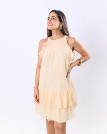 Vestido Midi com Babado Tainara