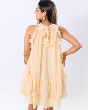 Vestido Midi com Babado Tainara