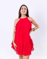 Vestido Midi com Babado Tainara